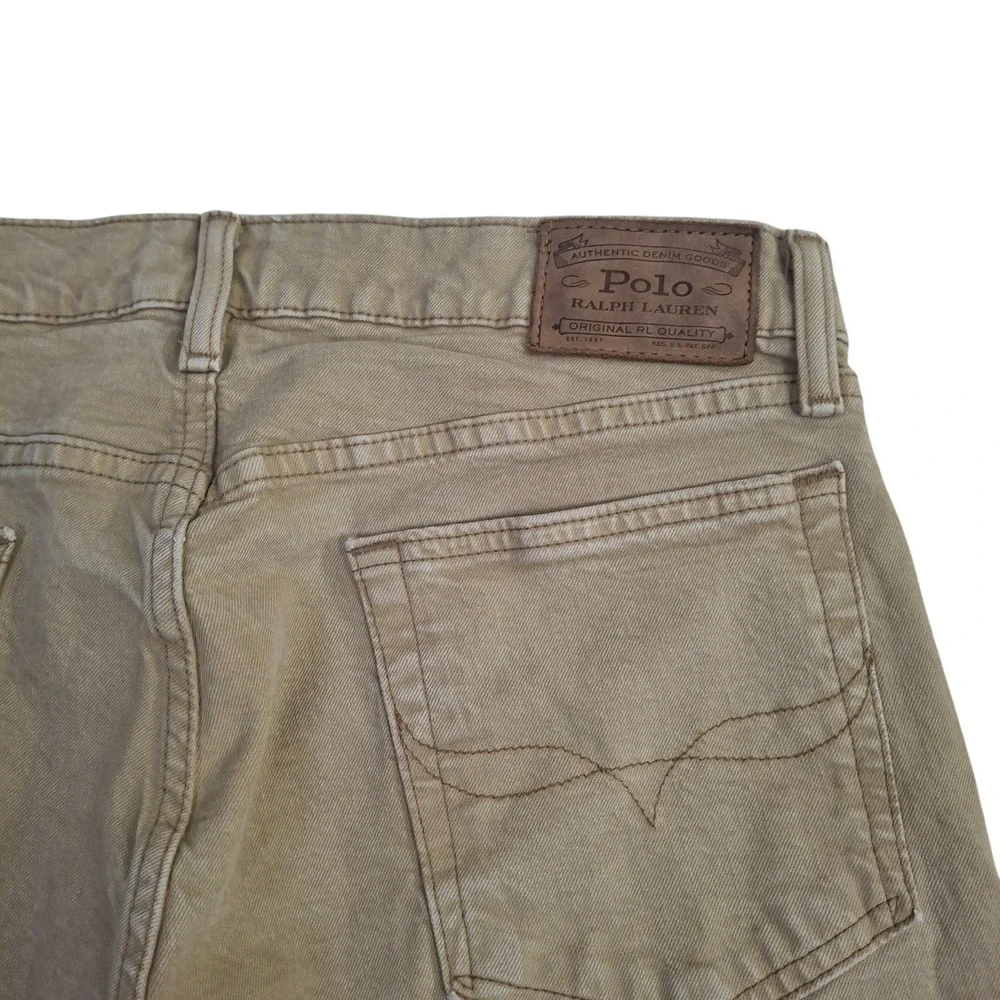 Polo Ralph Lauren Sullivan Slim Jeans Mens 32x32 Tan Khaki Stretch Pants
